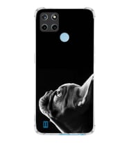 PrintiFy Realme C25 Uyumlu Köpek 1 Baskılı Şeffaf Köşe Korumalı Antişok Kılıf