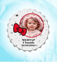 Kişiye Özel Fiyonklu Yaşında Resimli İsimli Yıldız Magnet Açacak