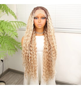 Afro Daa Rus Kumralı Balköpüğü Ombreli Platin Işıltılı Fiber Sen Tül Peruk