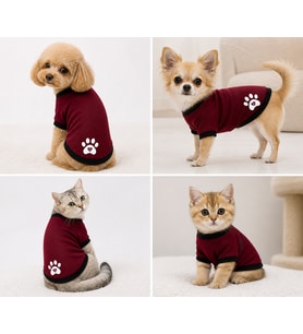 Pati Desenli Swit Kedi Ve Köpek Kıyafeti Bordo Small 32 cm-38 cm