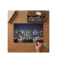 Manhattan'da Gece Tasarımı 240 parça Ahşap Puzzle Ahşap Kutuda MP11297
