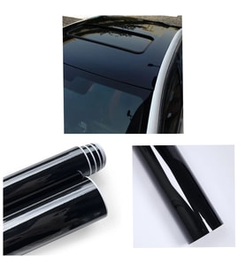 Piano Black Siyah Hava Kanallı Parlak Koruma Jelatinli Folyo 30cm X 3 Metre