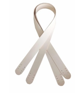 Angel Çanta Aksesuar 80X2.4 Cm, Tek Kat Suni Deri Krem Renk Çift Sap