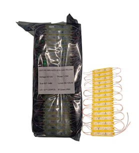 200 Adet 12 Volt 1.5 Watt 3 Lensli Amber 2835 SMD Led Modül IP65 Modül 1Paket