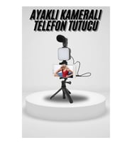 Akıllı Telefon Vlog Kiti Tripod Mini Mikrofonlu Telefon Tutucu