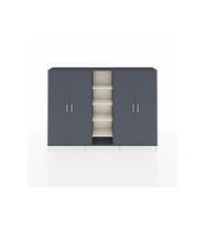 Arges Dolap 12 Raflı 4 Kapaklı 220x30x163 Antrasit-Antrasit/Aytaşı