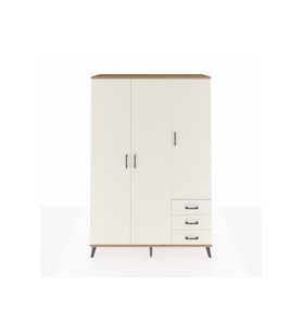 Hyperion Gardrop 6 Raflı 3 Çekmeceli Tek Askılı 132x44x195 Çam-Aytaşı