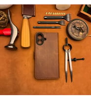 BİDERİ PATARA IPHONE 17 HAKİKİ DERİ CÜZDAN KILIF KAHVERENGİ