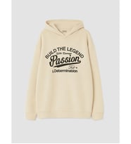 LCW Kids Bej Baskılı Erkek Çocuk Kalın Sweatshirt