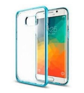 Spigen Galaxy S6 Edge Plus ile Uyumlu Kılıf Neo Hybrid Crystal Blue Topaz (Mavi)