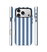 iPhone 17 Pro Vorian Çift Katmanlı Kılıf Blue Marina Stripe