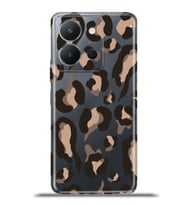 Vivo Y36 Kapak HD Renkli Dizayn Silikon Kılıf - Kahverengi Leopar