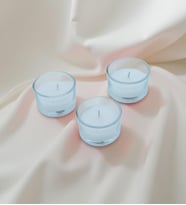 3'lü Aromatik Kokulu Mini Cam Mum (Beyaz)