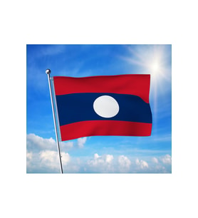 Laos Devleti Bayrağı Premium Raşel Kumaş 100x150 cm