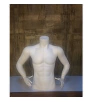 Vitrin Mankeni Erkek Plastik Yarım Kollu Büst Manken - Tors (Vitrin RAF)