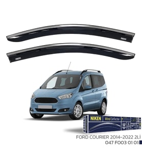 Niken Ford Uyumlu Courier 2014+ Kromlu Cam Rüzgarlığı 2'Li