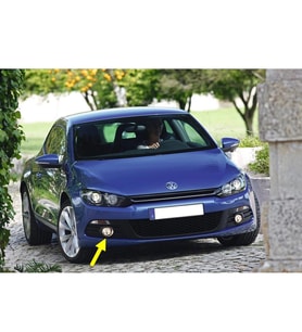 VW Scirocco 2009-2014 Sağ Sis Farı Çerçevesi Izgarası 1K8853666B