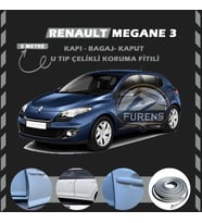 Renault Megane 3 Oto Araç Kapı Koruma Fitili 5metre Parlak Gri Renk
