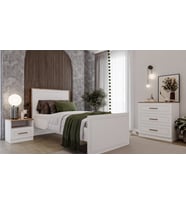 Mia Genç Odası (4 Kapılı Dolap+Karyola 100x200+Komodin+Çalışma Masası ve Üst Ünite+Kitaplık+Şifonyer )