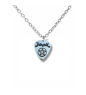 Pentagram (Mezarkabul) Metal Grubu Pena Şeklinde Çift Taraflı Rock İşaretli Metal Anahtarlık