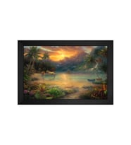 Manzara Temalı Kanvas Tablo 50 x 70 cm Siyah Çerçeve