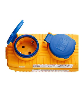 Brennenstuhl Power-Block Serisi 4 Soketli 230V/16A IP54 Dış Mekana Uygun Fiş Ucu ( Kablosuz ) Golyat Fiş