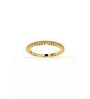 Zirkon Taşlı Gold Minimal Tamtur Gümüş Yüzük