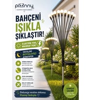 Pionny Bahçe Lambası Güneş Enerjili Solar Şarjlı 6 Toplu