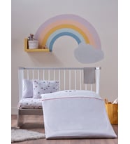 Nakışlı Bebek Nevresim Takımı Baby Car Bebek - Beyaz