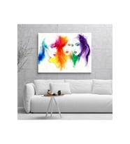 Renkli Kadınlar Kanvas Tablo 70 x 100 cm