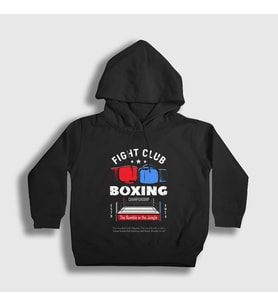 Presmono Unisex Çocuk Siyah Boxer Ufc Mma Hediye Boksör Boks Kapüşonlu Sweatshirt 496137tt