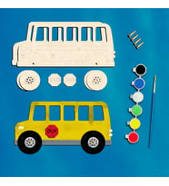 Montessori Ahşap Okul Otobüsü Oyuncak Boyama Kiti – Çocuk Gelişimi ve Eğlenceli Etkinlik