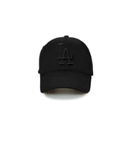 Unisex La Los Angeles Nakışlı Kep Şapka (Siyah)