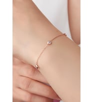 GÜMÜŞ ROSE BEYAZ ZİRKON TAŞLI BİLEKLİK (Rose-Beyaz)