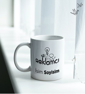 Reklamcı Temalı Kişiye Özel İsim ve Fotoğraf Baskılı Kupa Bardak No:001