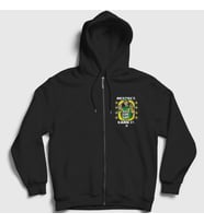 Presmono Unisex Siyah Never Give Up Güreş Wwe John Cena Fermuarlı Kapüşonlu Sweatshirt 498651tt