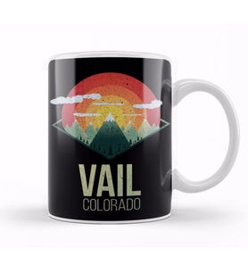 Vail Colorado Kupa Bardak Porselen