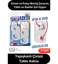 #TabloBandı Yapışkanlı Çivisiz Tablo Askısı 3M Güçlü Duvar Askı Aparatı Çerçeve Resim Saat Dekorasyo