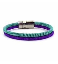 TURKUAZ MOR İKİ SIRA METAL MIKNATISLI ERKEK BİLEKLİK M014S