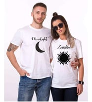 Tshirthane Moonlight Sunshine Sevgili Kombinleri Tshirt Kombini (Tek Ürün Fiyatıdır.)