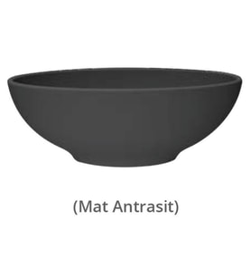 TOLEDO ÇANAK LAVABO 40cm TURAVİT - MAT ANTRASİT