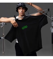 Dijital Baskılı Unisex Tshirt, Günlük Kullanıma Uygun Pamuklu Regular Tshirt (Siyah)