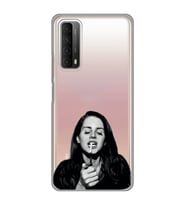 Huawei P Smart 2021 Uyumlu Lana Del Rey Desenli Şeffaf Telefon Kılıfı