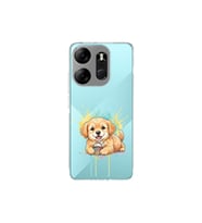 Tecno Spark Go 2023 ile Uyumlu Splash Köpek Tasarımlı Şeffaf Silikon Kılıf