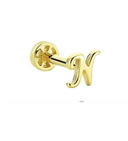 Glorria Altın N Harfi Tragus Piercing