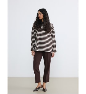 LCW Modest Kahverengi Beli Lastikli Loose Fit Kadın Pantolon