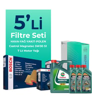 BOSCH Fiat Ducato 2.3 Dizel Filtre Bakım Seti Castrol Motor Yağlı (2006-2014) 5 Li