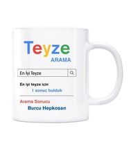 Kişiye Özel İsimli Arama Motoru Kupa Bardak - Teyze