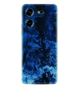 Tecno Pova 5 Kılıf Silikon Desen Özel Seri Blue Zigzag 1687