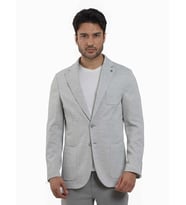 Dufy Haki Erkek Slim Fit Armürlü Mono Yaka Ceket - 104433